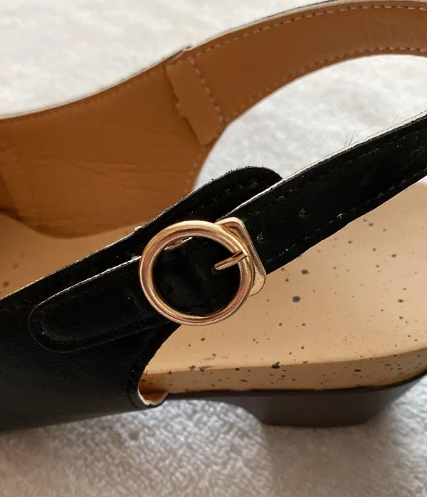 Lightweight peep toe sling back shoes Size 40 9.5 adjustable straps NWOT - Image 7