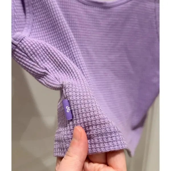 Aritzia TNA Purple Waffle Knit Tank Top - Image 5