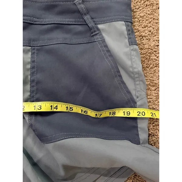 Prana Zion asha color black hiking shorts blue grey size 12 - Image 3