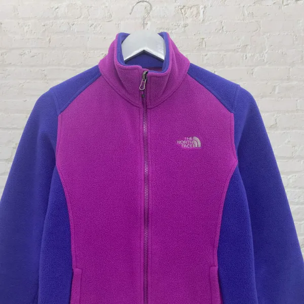 North Face FlashDry Fleece Jacket Purple Pink S Cozy Athletic Outdoor Retro - Image 4