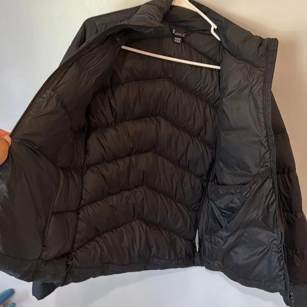 Eddie Bauer Black Full Zip 650 Down Feather Lightweight Jacket Small Women’s #10 - Image 6