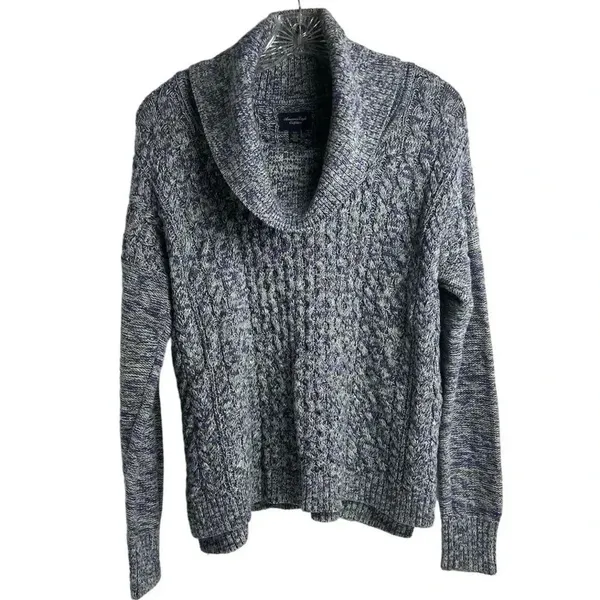 American Eagle Women's Cowl Neck Chunky Knit‎ Sweater Size L Multicolor - Image 7