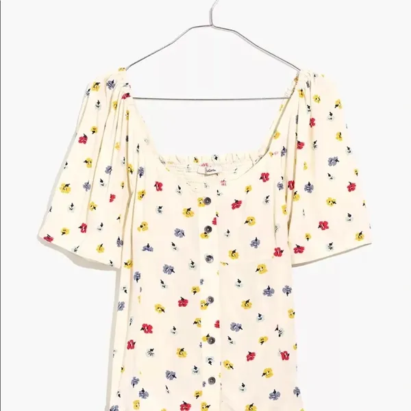 Madewell Seamed Button-Down Shirt in Confetti Floral - Image 2