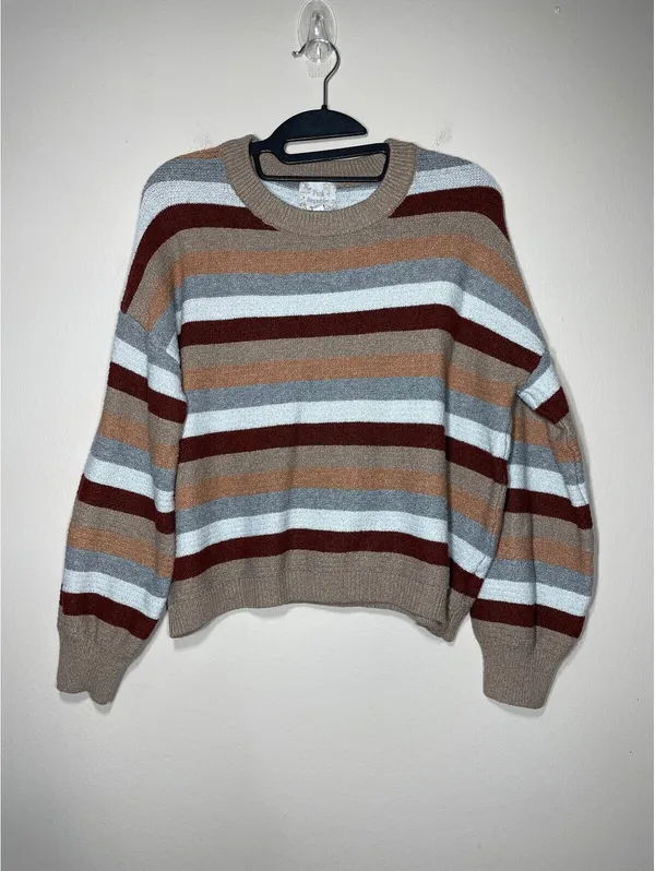 Pink Republic 70s Vibe Slouch Cozy Knit Cabincore Indie Sz L - Image 6