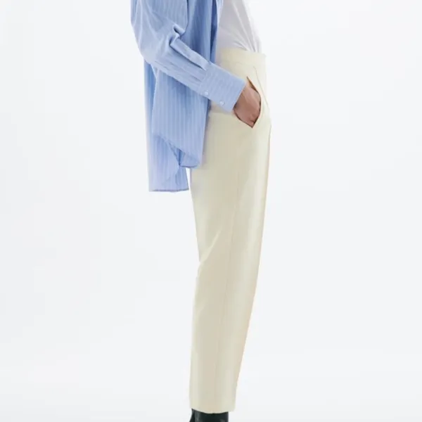 Zara‎ High Waist Trousers in Ivory Size Small - Image 3