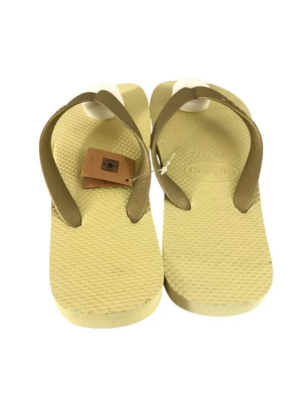Clppli Womens Flip Flop Sandals Slides Gold Yellow Size 7/8 - Image 4