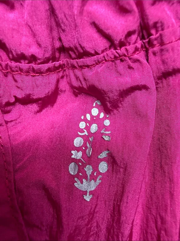 Free People High-Waist Paperbag Shorts in Magenta - Image 7