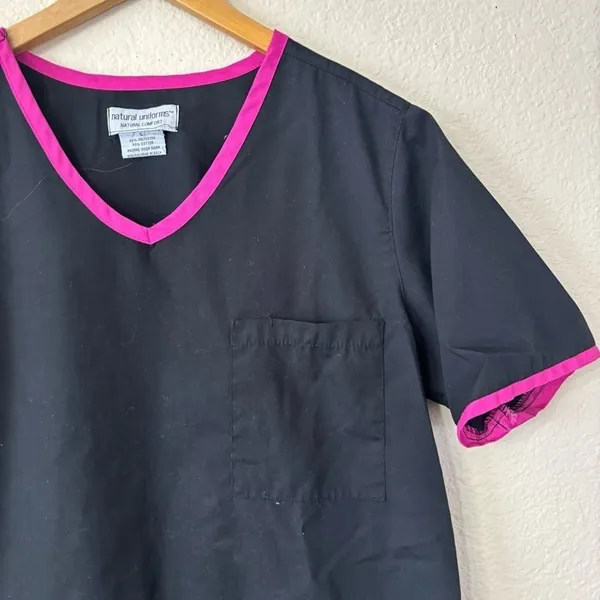 Natural‎ Uniforms Scrub top size S Black - Image 3