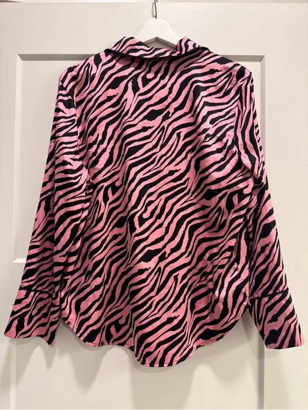 Victoria's Secret Zebra Print Satin Pajama Top - Image 4