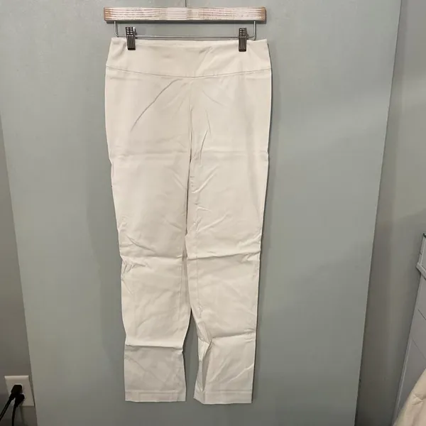 NIC+ZOE Womens Pants Wonderstretch Slim Leg Pull On White Size 2 - Image 2