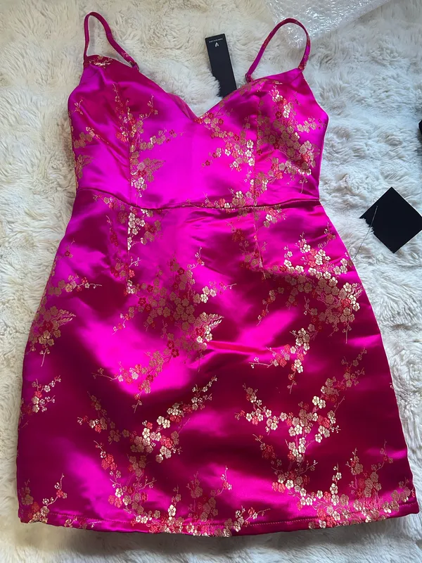 Lulus Fuchsia Satin Mini Dress - Image 7