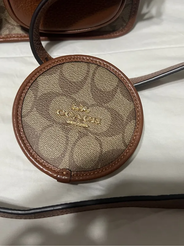 Coach Brown Signature Canvas Crossbody with Coin Pouch - Image 2