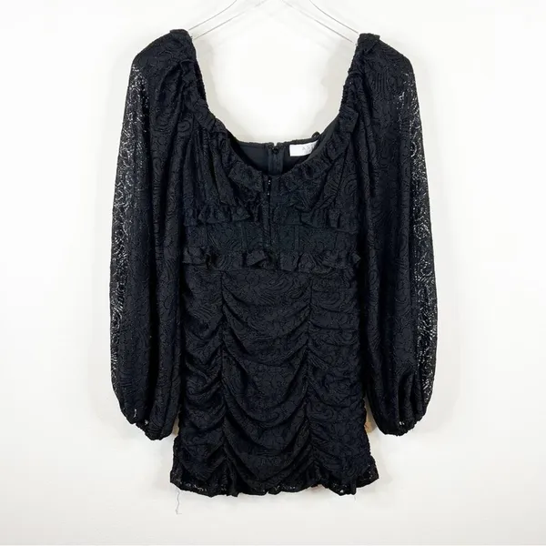 ASTR Black Lace Corset Mini‎ Dress Women's Size S Coquette Date Night - Image 3