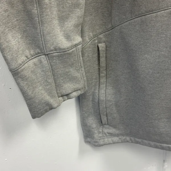 Athleta Forever Fleece 1/2 Zip Hoodie XL 825011-01 Relaxed Fit Heather Gray - Image 5