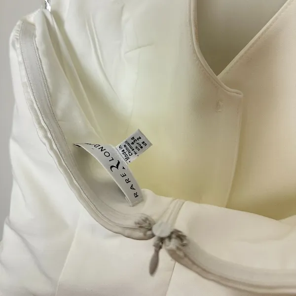 RARE LONDON Halter Neck Suiting Minidress in Ivory Size US 2 - Image 7