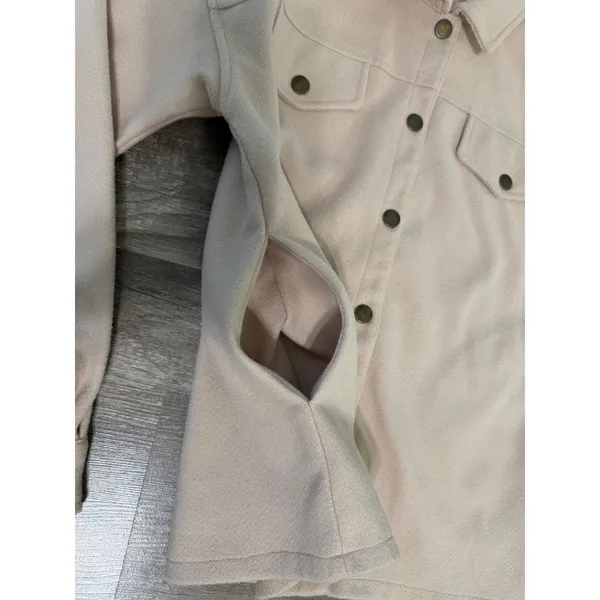 Camellia‎ Women's Fleece Shacket, Size Small - Image 7
