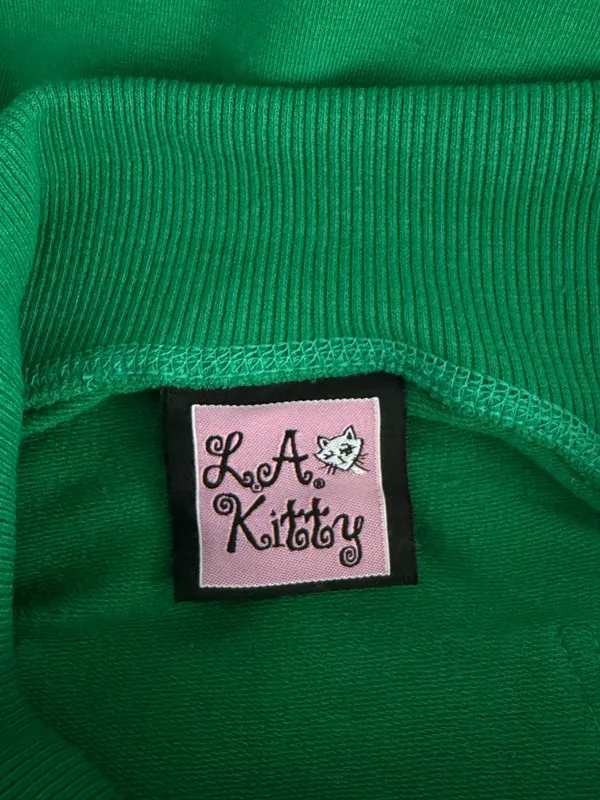 Vintage L.A. Kitty Green Flare Pants Size M - Image 6