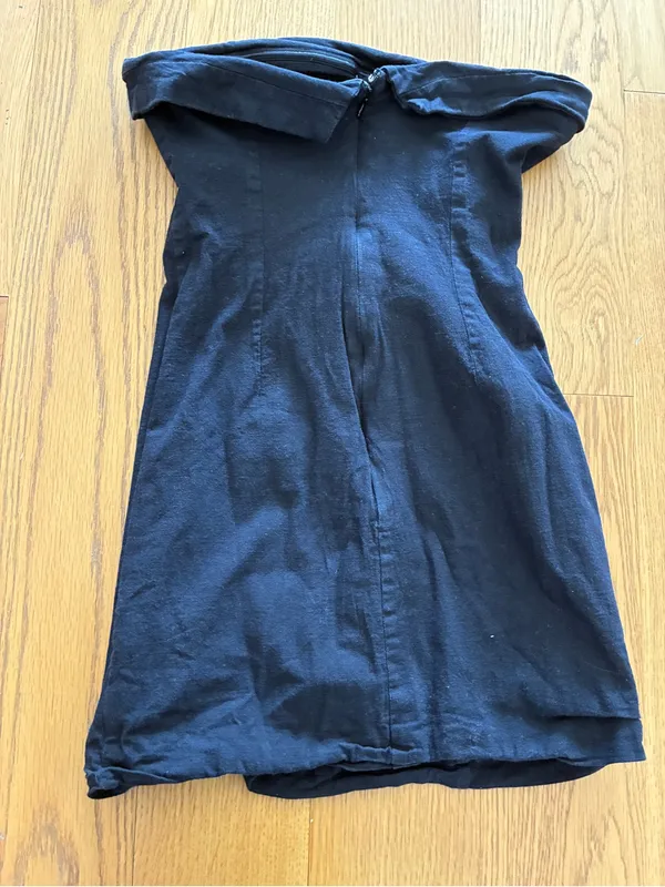 Runaway The Label Strapless Black Linen Bodycon Mini Dress Womens Size Medium - Image 5