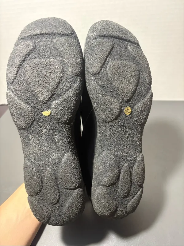 EMPORIO ARMANI Vintage 90s/00s Leather Sporty Ballet Flats - Image 9