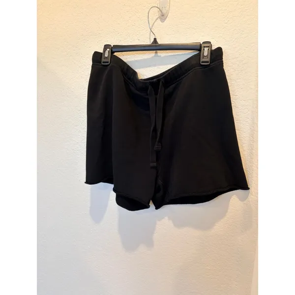 Frank & Eileen Pearl Favorite Sweatshorts Black Cotton Raw Hem LAB635TF - Image 6