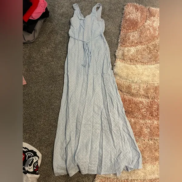 Princess Polly Nellie Anglaise Maxi Dress Blue - Image 8