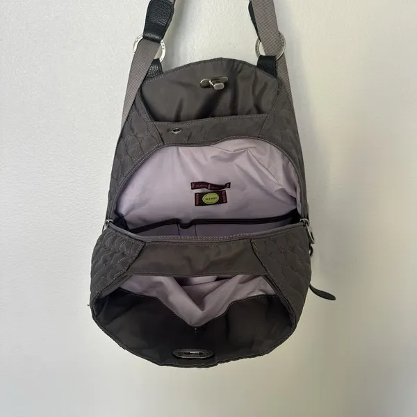 Mosey Life Baggallini Gray/Lavender Convertible Backpack Bag Travel Packable - Image 10
