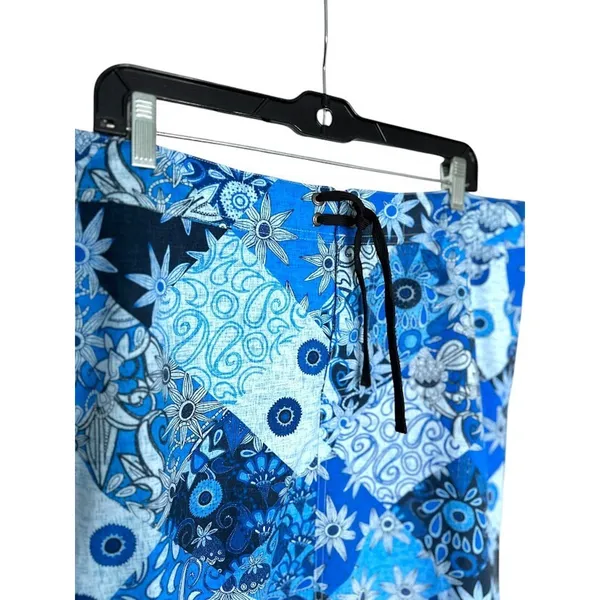 Rip Skirt‎ Hawaii Wrap Skirt Women Size XL Blue Beach Swim Cover Up Tropical - Image 4