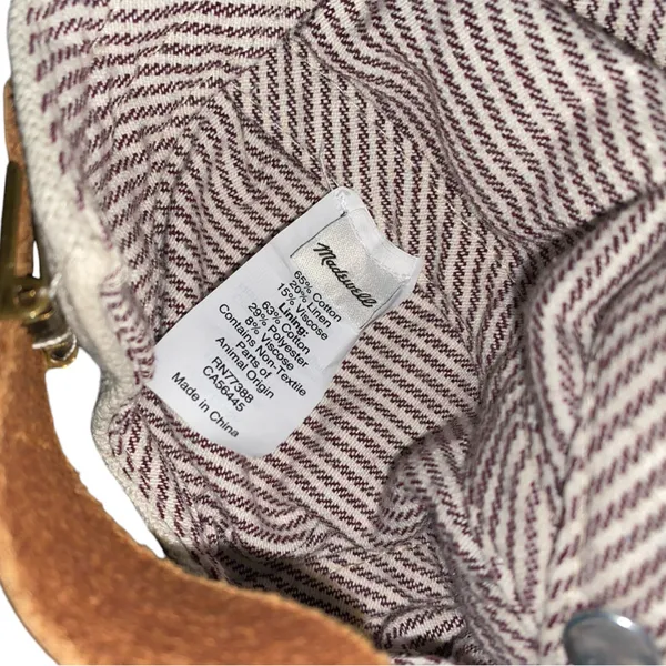 Madewell cotton ball cap in cream - Image 3