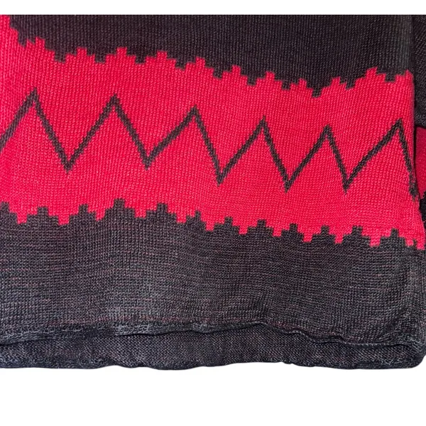 Lauren Ralph Lauren Southwestern Linen‎ Sweater Sz Med Dolman Sleeves Geometric - Image 6