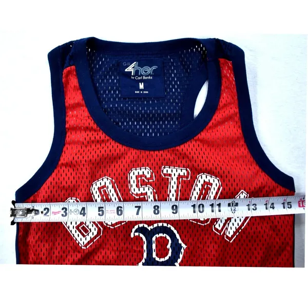 G-III 4her Boston Red Sox Tank Top Womens Medium Red Navy Mesh Racerback62HAR810 - Image 3