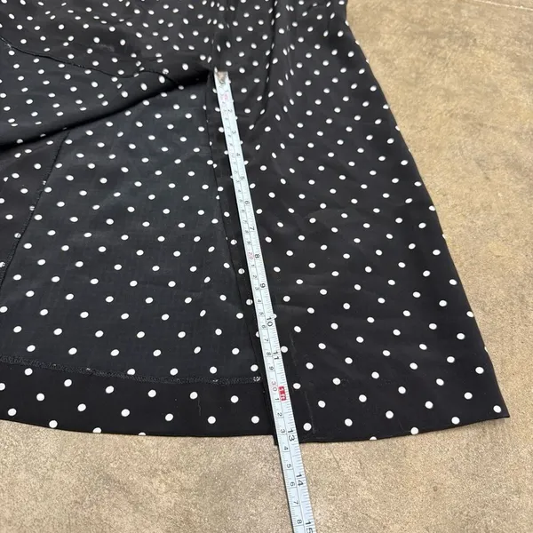 Vintage retro y2k polka dot midi maxi skirt with slit - Image 4