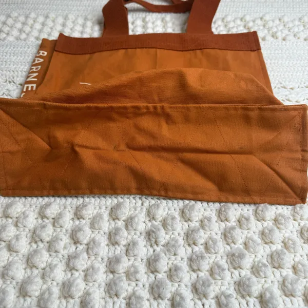 BARNES AND NOBLE Re-Wrap Collab Bag of Books Rust Brown Orange Tote Bag - Image 12