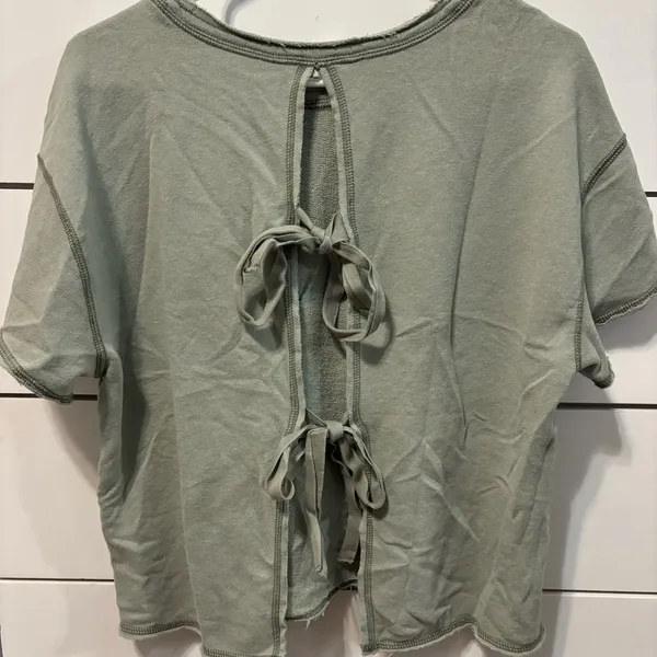 Abercrombie Green Tie Back Top - Image 3