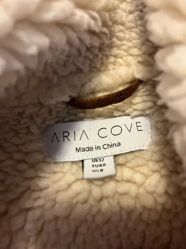 ASOS Faux Shearling Jacket Tan - Image 5