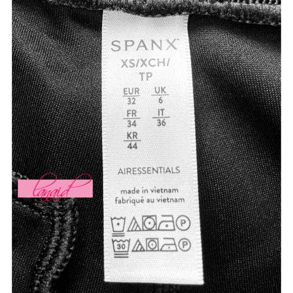 Spanx AirEssentials Bermuda Shorts Very Black High-Rise Waist Tie-Waist Belted S - Image 9