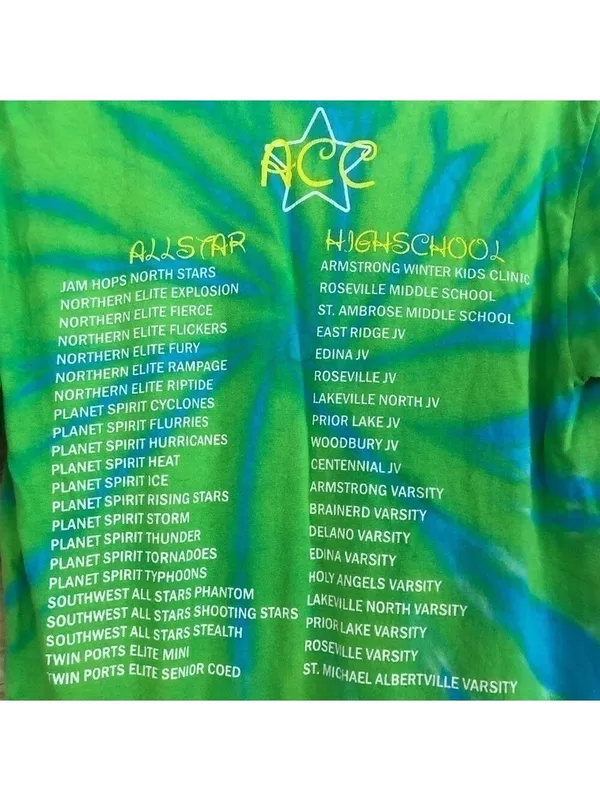 LOVE to Cheer tie dye Allstar Cheer tee size small - Image 9
