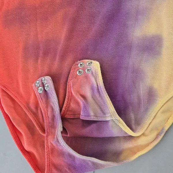 Agolde Premium Tie-Dye Ribbed Sleeveless Bodysuit Size M - Image 6