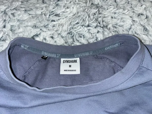 Cotton Purple Gymshark Workout Lounge Cropped Top - Image 4