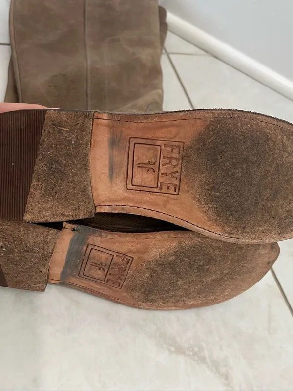Frye Tan Paige Leather Tall Leather Boots Size 6.5 US - Image 5