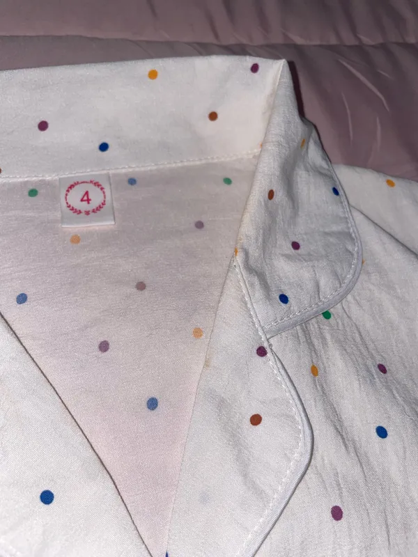 Polka Dot PJs White Size 4 - Image 11