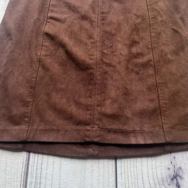 Abercrombie & Fitch Brown Vegan Suede Mini Skirt - Image 2