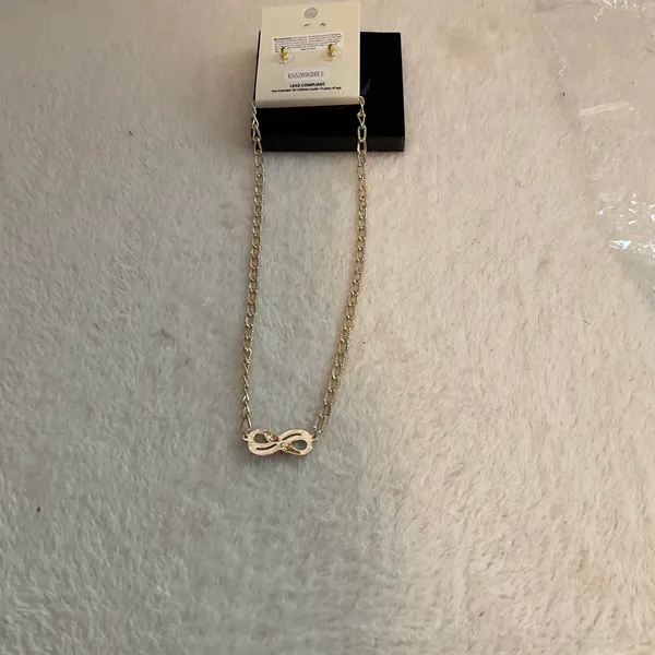 necklace &Earring set Gold - Image 4