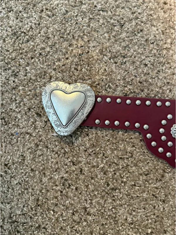 Leather Belt Red - Image 3