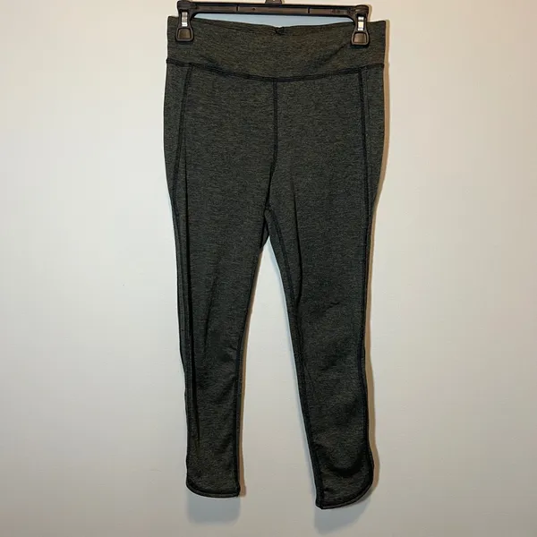 Free People Movement Leggings Olive Green Heathered Cutout Ankle Women's Medium - Image 2