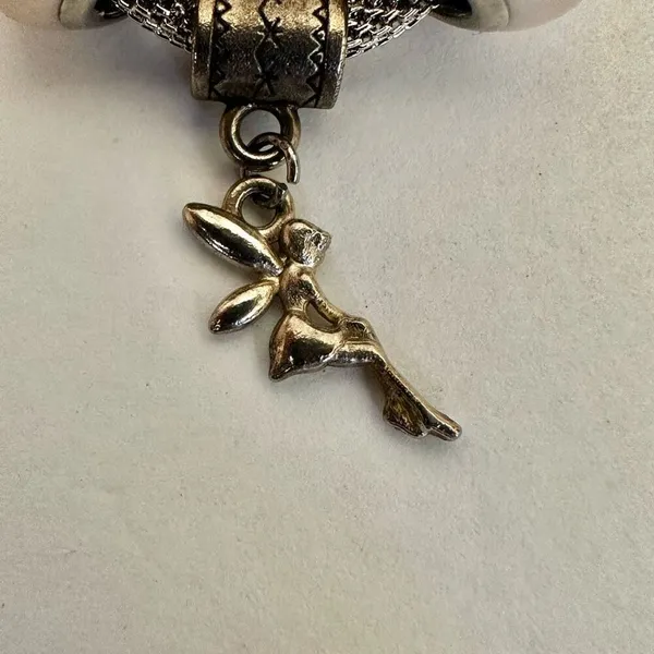 NRQ Avon pink heart tinkerbell rose charm bracelet - Image 6