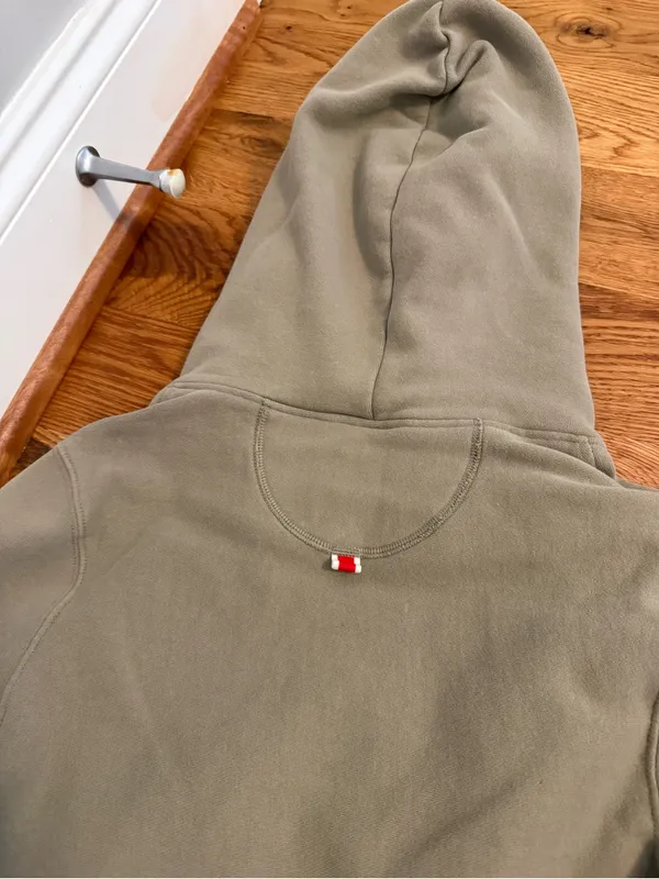 Tracksmith Trackhouse Hooded Sweatshirt in Tan Taupe Size Small - Image 10