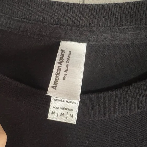 AMERICAN APPAREL Black T-Shirt with CSUN Illustration Pink Graphic - Image 4