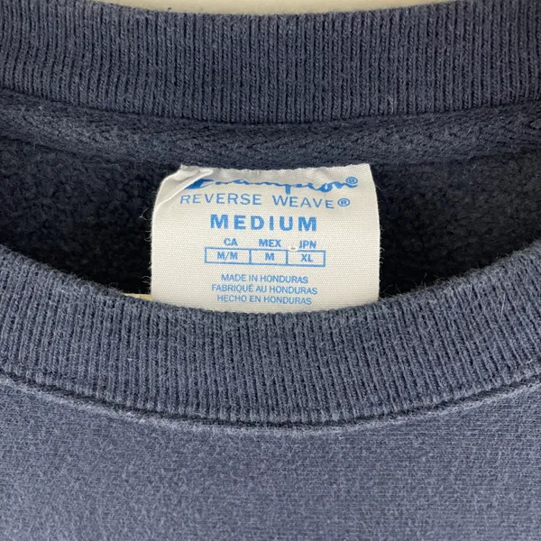 Vintage 90’s Navy Blue White “YALE” Reverse Weave Crewneck Pullover - Image 7