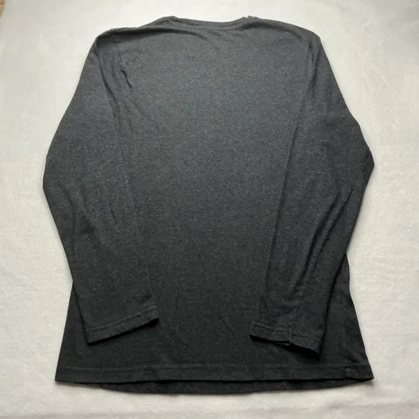 Reebok Womens Sleepwear Long Sleeve Graphic T-Shirt Dark Gray Heather Size S - Image 2