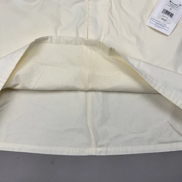 Champion‎ Campus Skirt Womens 10 Unbleached Cotton Cream Mini Mesh Lined New - Image 6